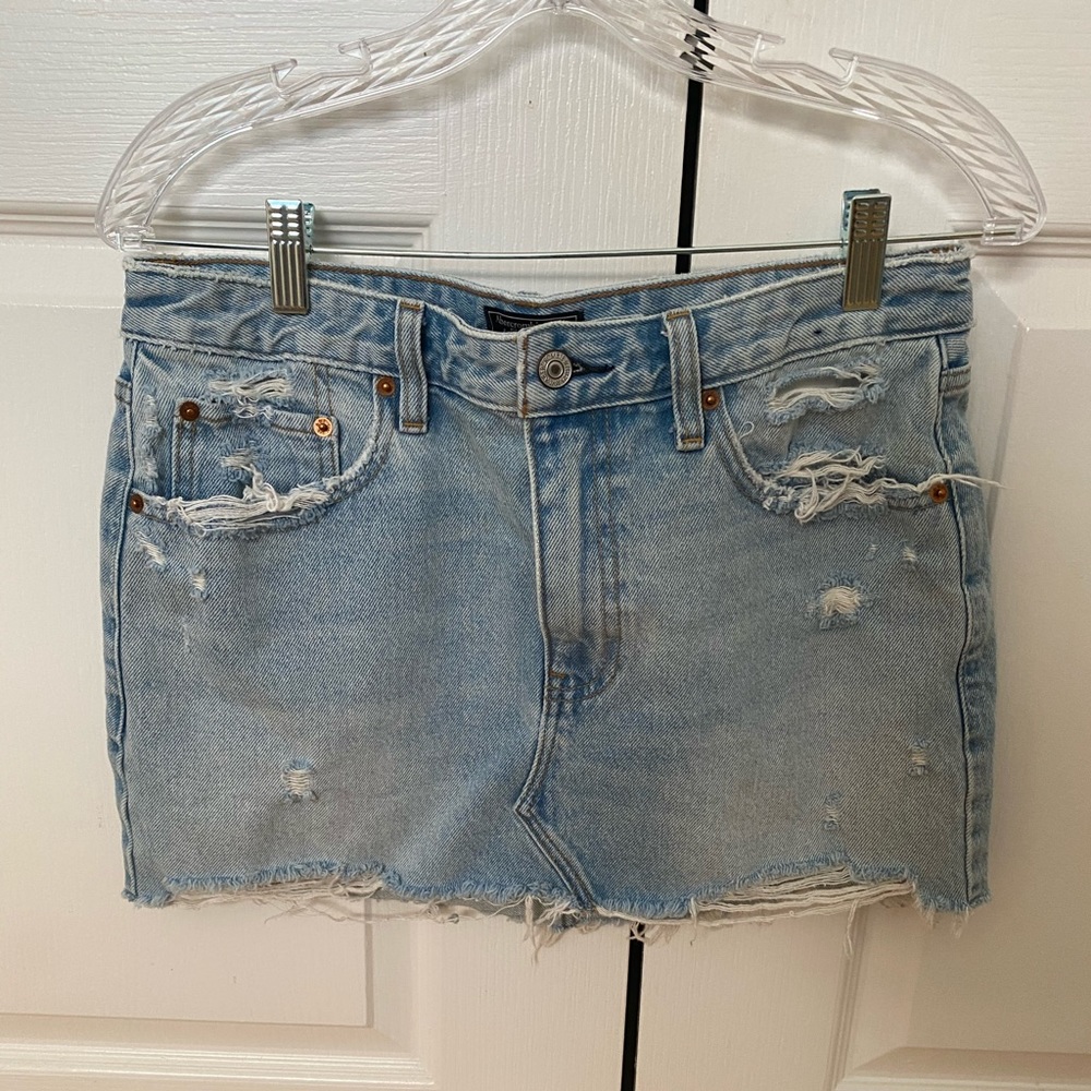 Denim mini skirt